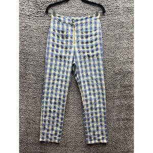 Capulet High Rise Keeley Pant Checkered Neptune Gingham Womens Size XS / P